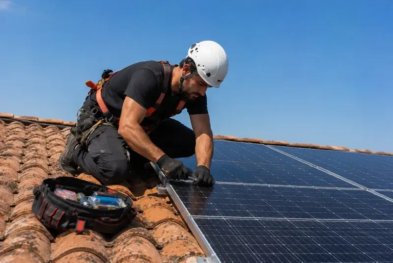 Maintenance et monitoring de panneaux solaires à Saint-Jean-de-Gonville